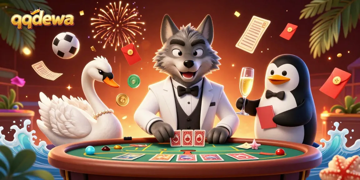 Engage with qqdewa's thrilling sports betting scene featuring dynamic characters and exciting betting elements.