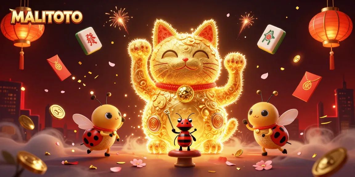 MALITOTO showcases a vibrant lucky cat illustration with colorful casino elements, creating an engaging gaming atmosphere.