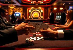 S8 captivates players with a luxurious poker table scene in a vibrant casino atmosphere.