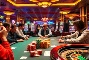 Engaged players strategizing at a poker table highlighting the excitement of gambling at https://x88ni.com/.