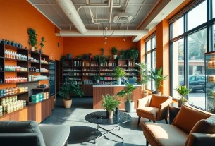 Erleben Sie den Cannabis Shop Verband Lloret de Mar mit gemütlicher Atmosphäre und bunten Produktpräsenz.