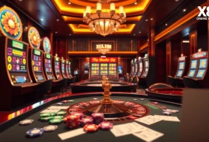 Experience thrilling xổ số xn88 betting action with colorful chips and modern casino tables.