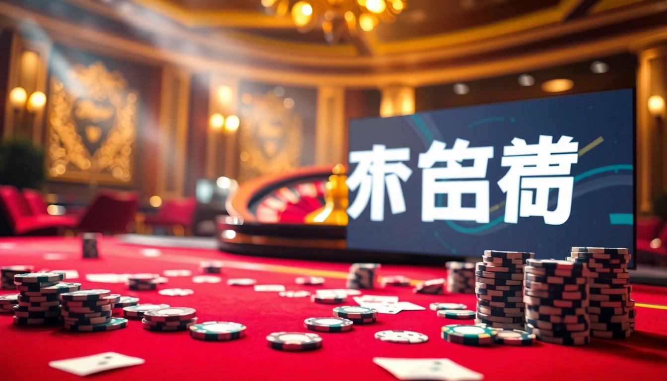 Engaging gamblers at a luxurious table, showcasing 包网 with cards and roulette wheel in a vibrant casino.