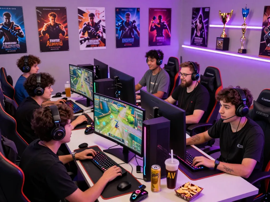 Online gaming scene at https://f168.today/ with diverse players enjoying a multiplayer competition atmosphere.