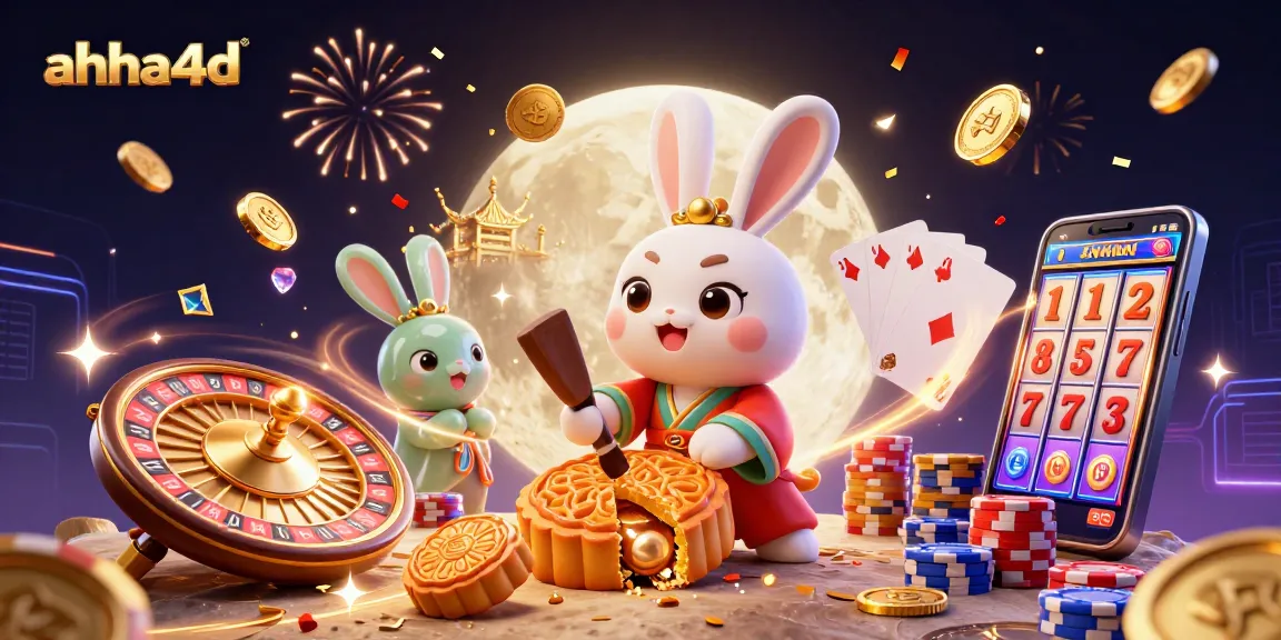 Engage in thrilling predictions on ahha4d with a vibrant 3D moon rabbit and casino elements.