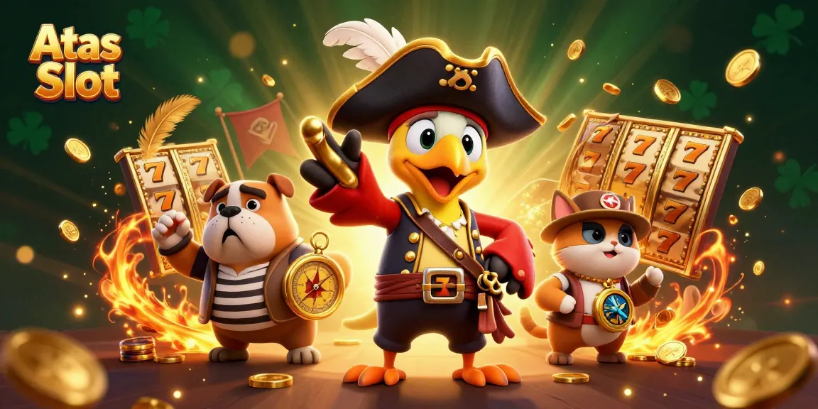 Experience high-stakes play with Atas Slot at an immersive 3D casino featuring captivating characters.