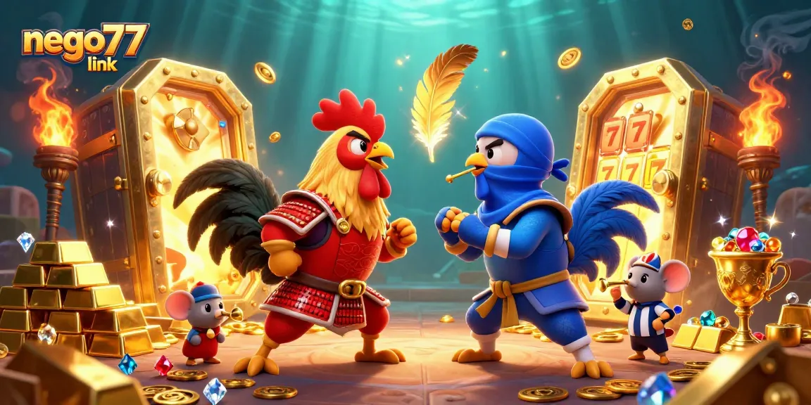 Engage with the nego77 link for thrilling slots & jackpots featuring dynamic 3D roosters and treasures.