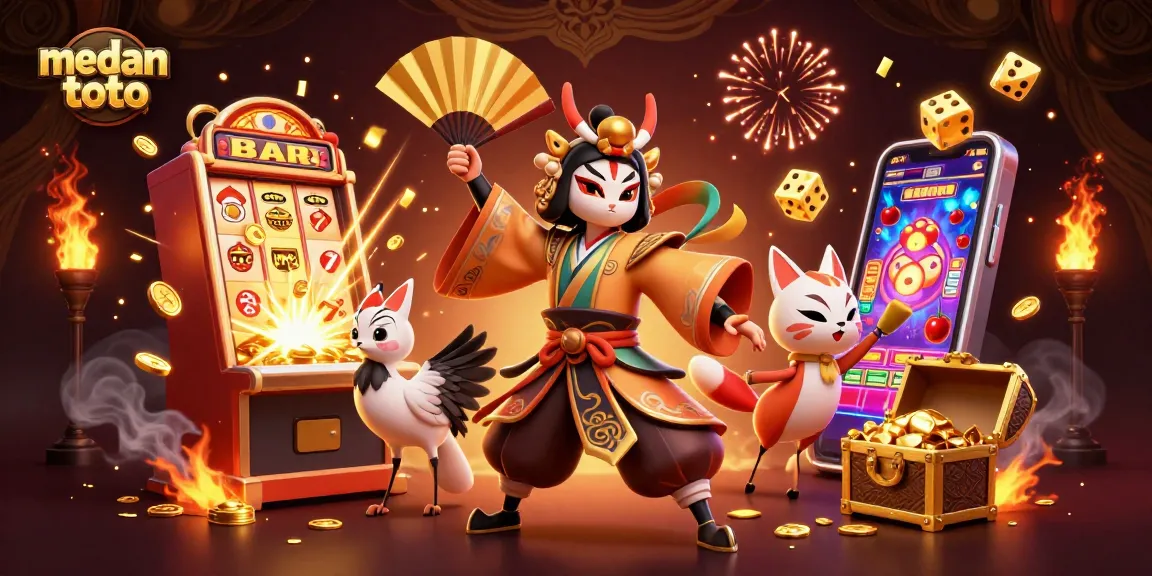 Mainkan medan toto dan menangkan jackpot besar dengan mesin slot 3D berkilau serta karakter menarik dalam ilustrasi yang kaya detail.