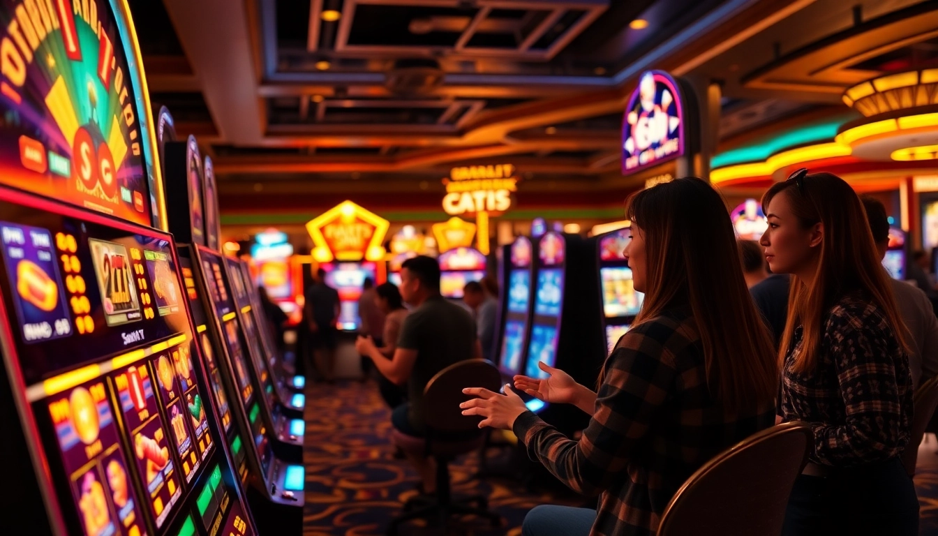 Menangkan permainan ArusHoki dengan mesin slot yang menarik dan suasana kasino yang meriah.