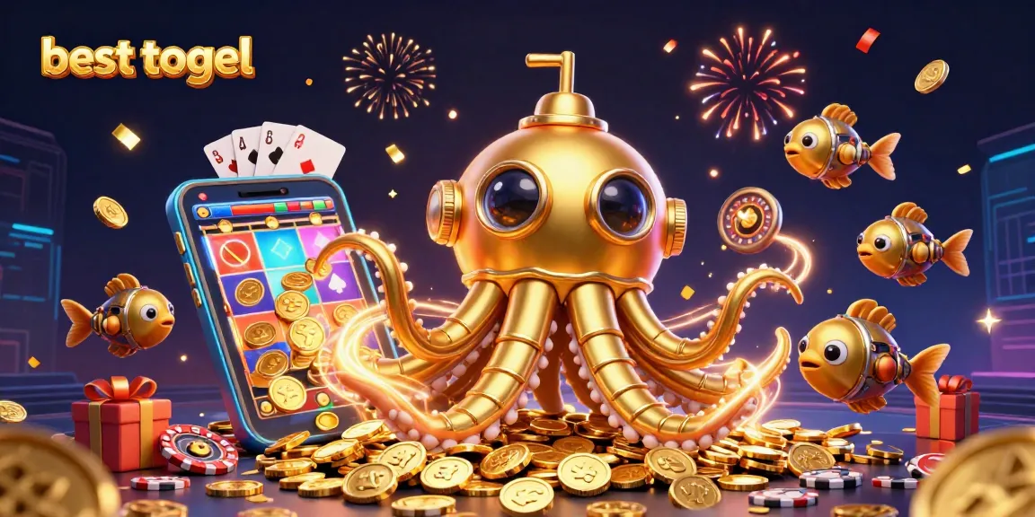 Experience the besttogel gaming thrill with our animated kraken submarine and vibrant casino elements.
