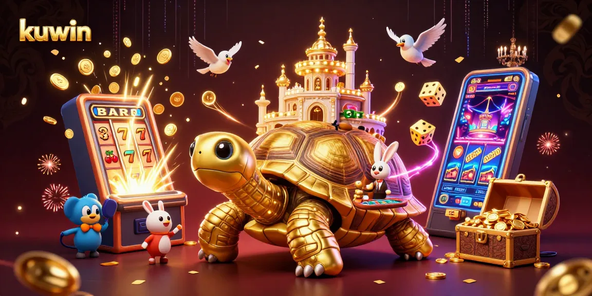 kuwin captivates players with an epic scene of fortune featuring a golden tortoise casino.