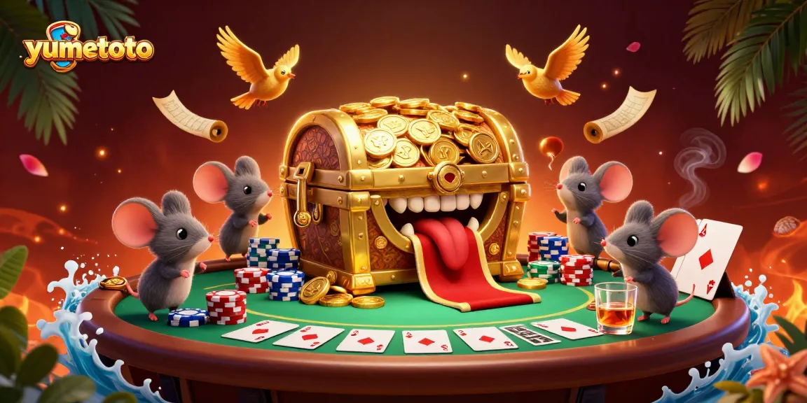 Experience the excitement of yumetoto with vibrant casino elements, playful characters, and rich treasures in a dynamic 3D scene.