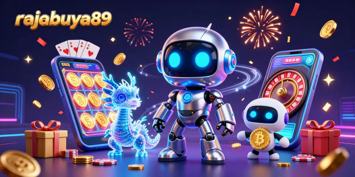 Engage with the vibrant rajabuya89 gaming scene, showcasing exciting slots and crypto elements.