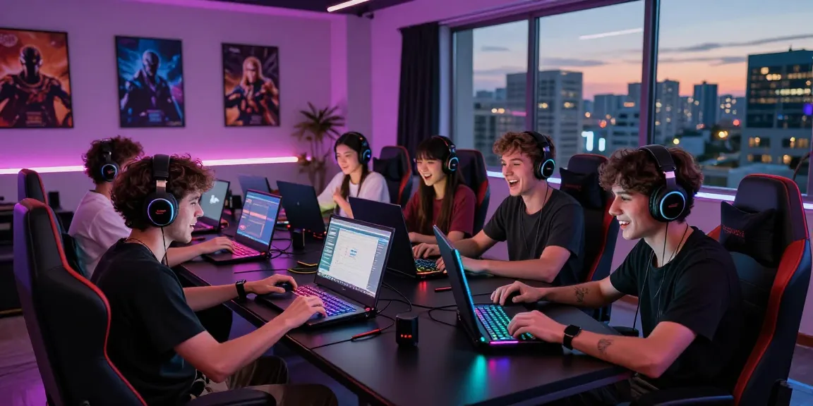 Situs LUXURY777 - suasana bermain game online dalam setting mewah dengan teman-teman, penuh kegembiraan dan teknologi canggih.