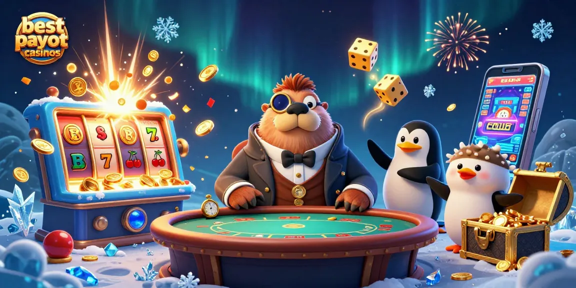 Win big at the best payout casinos with rich visuals of a walrus poker scene.