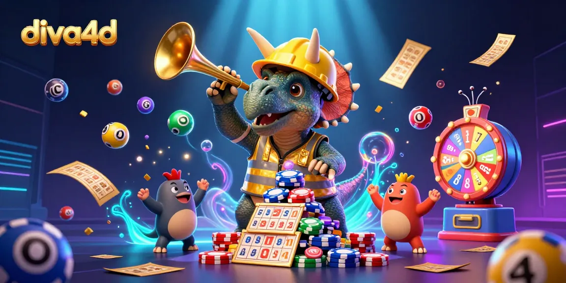 Gambar aksi seru judi dengan diva4d yang merayakan kemenangan togel dengan bola warna-warni.