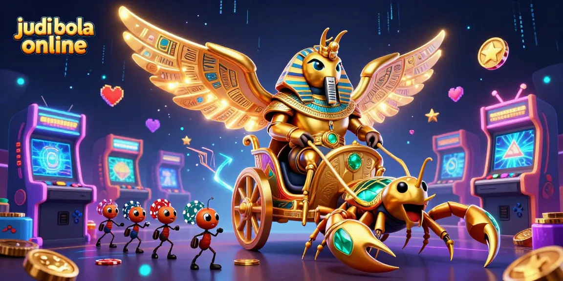 Engage with judi bola online through our exciting casino scene featuring vibrant characters and elements.