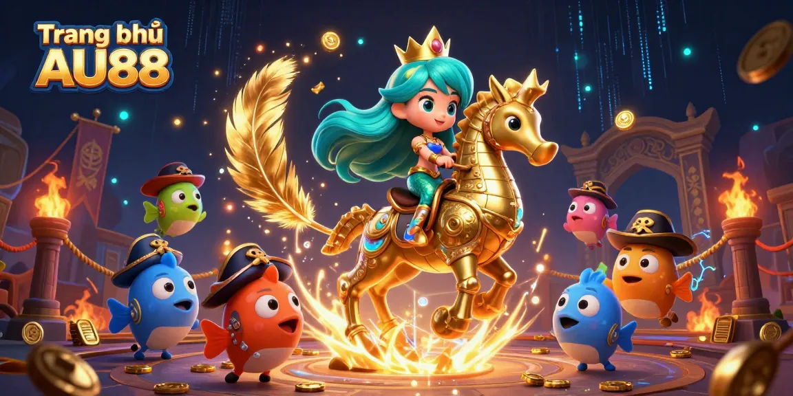 Engage players with the vibrant world of Trang chủ AU88: a colorful, cartoon-style casino adventurescape.