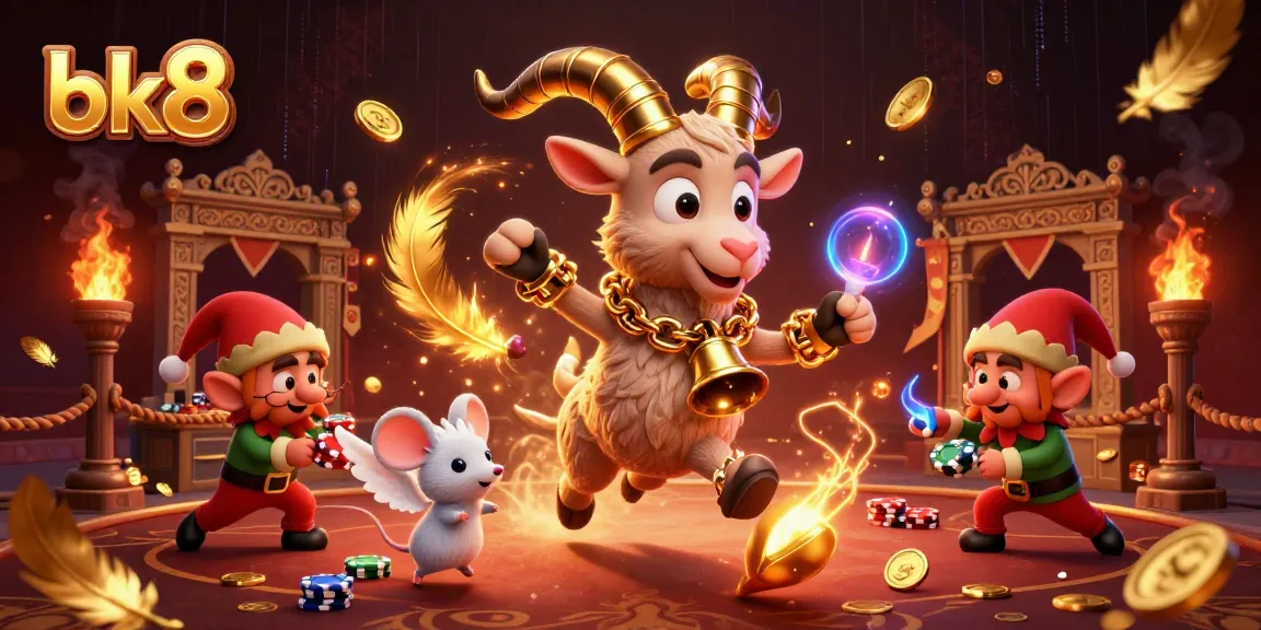 Experience the festive chaos of bk8's casino with Krampus, angels, and gremlins stealing chips!