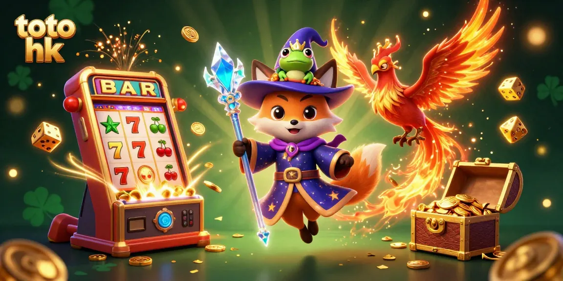 Permainan toto hk dengan sulap, harta karun, dan simbol jackpot dalam ilustrasi kasino yang spektakuler