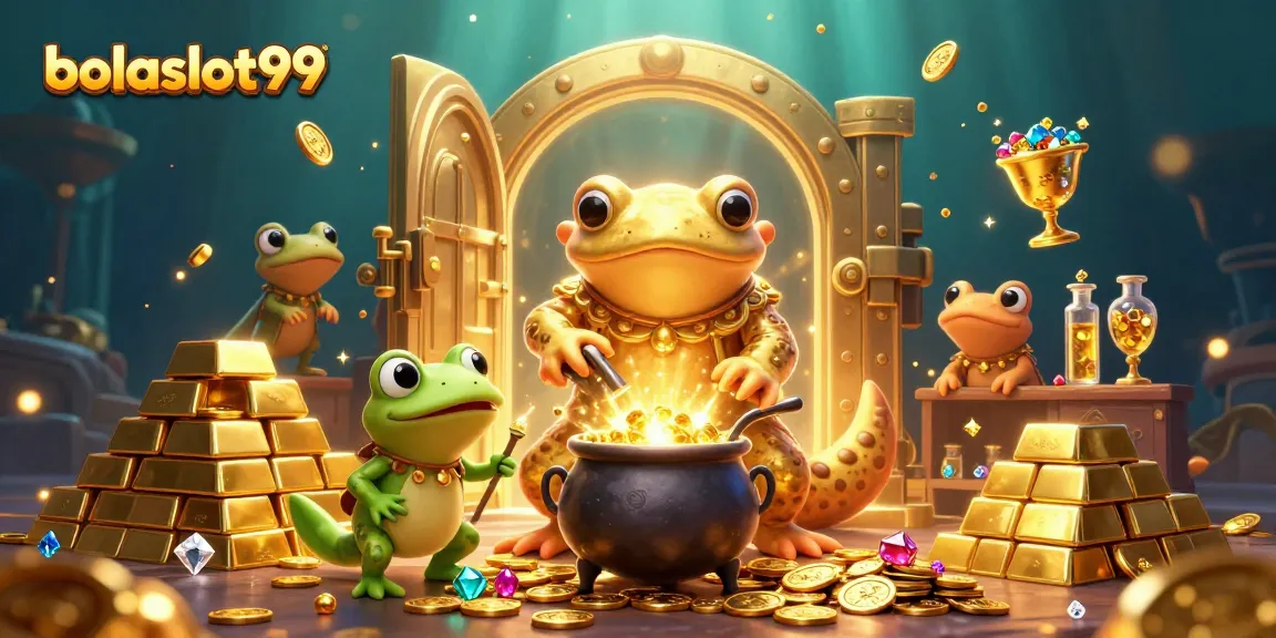 Experience the thrill of bolaslot99 with treasures and magic in a vibrant 3D illustration.