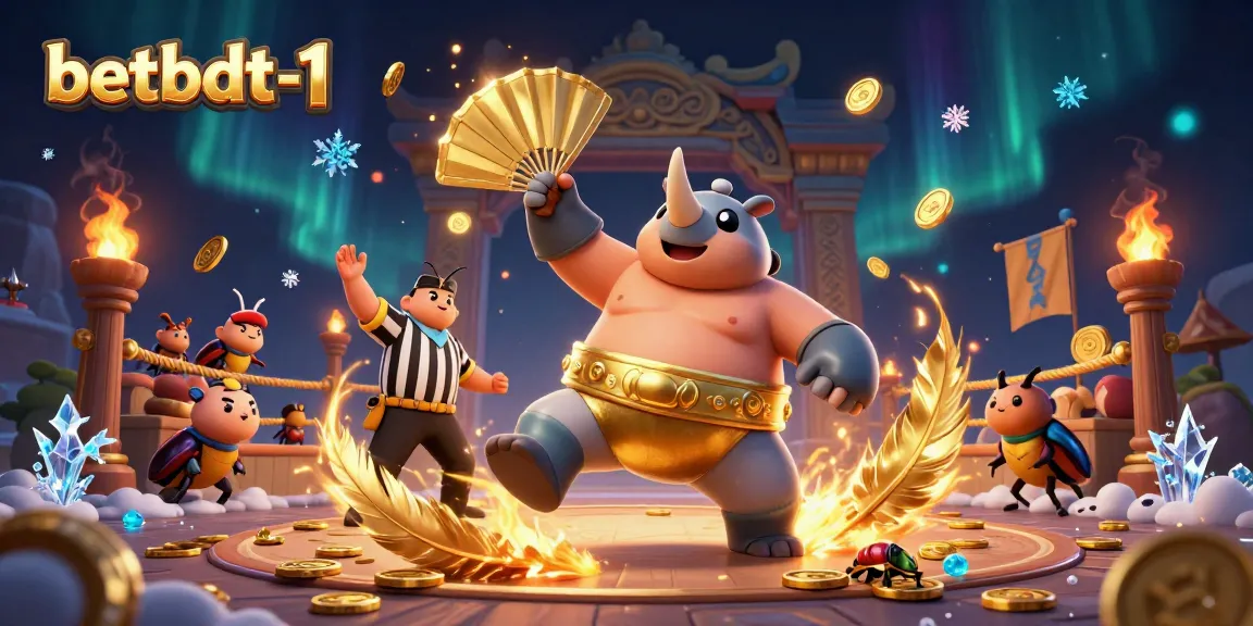 Experience the excitement of betting at betbdt-1 featuring a sumo champion beetle in action.