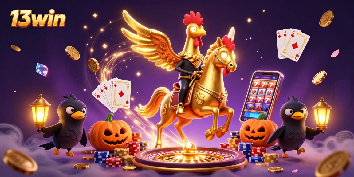 Experience the thrill of 13win casino with golden rooster in a vibrant gaming scene.