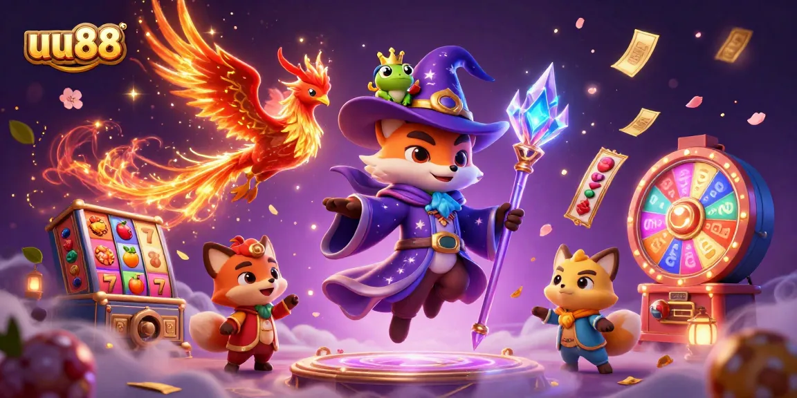 Engage in thrilling gameplay at uu88 with vibrant slot reels, lucky symbols, and exciting jackpots!