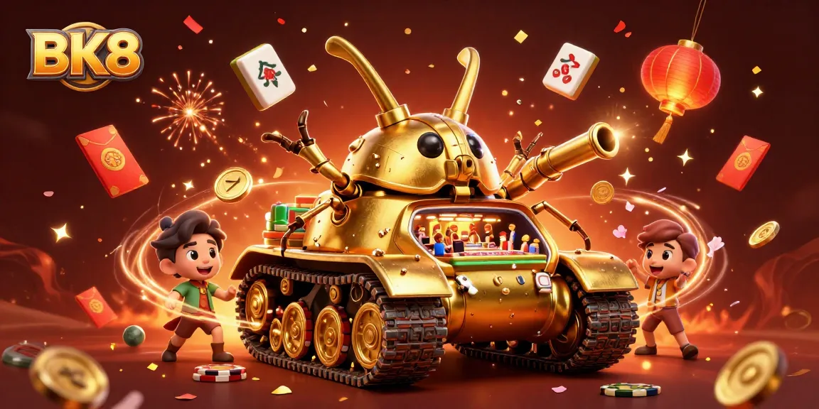 Engage in thrilling gaming with BK8's vibrant, dynamic casino experience captured in this illustration.